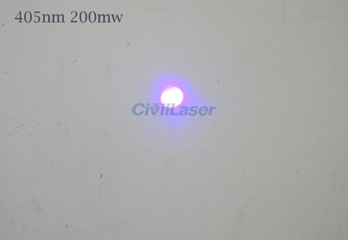 405nm 5mw-200mw Blue-Violet 레이저 모듈 Dot With TTL Modulation 